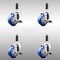Service Caster 3 Inch 316SS Blue Poly Swivel 3/4 Inch Expanding Stem Caster Set Brake SCC SCC-SS316EX20S314-PPUB-BLUE-TLB-34-4 - alternate 4